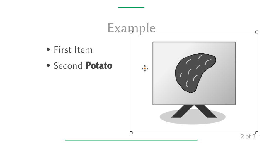 Manipulation of elements with the mouse